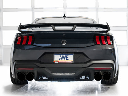 AWE 2024 Ford Mustang Dark Horse S650 RWD Track Edition Cat-Back Exhaust w/ Quad Diamond Black Tips