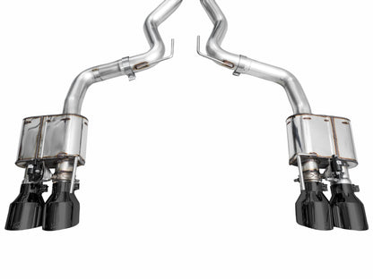 AWE 2024 Ford Mustang Dark Horse S650 RWD SwitchPath Cat-Back Exhaust w/ Quad Diamond Black Tips