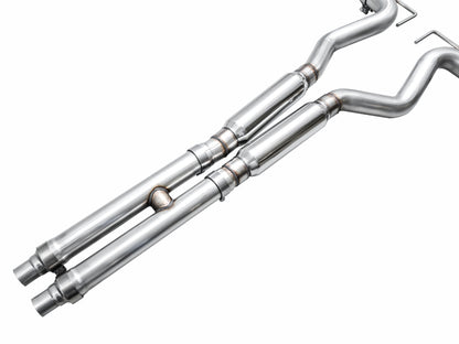 AWE 2024 Ford Mustang Dark Horse S650 RWD Track Edition Cat-Back Exhaust w/ Quad Diamond Black Tips
