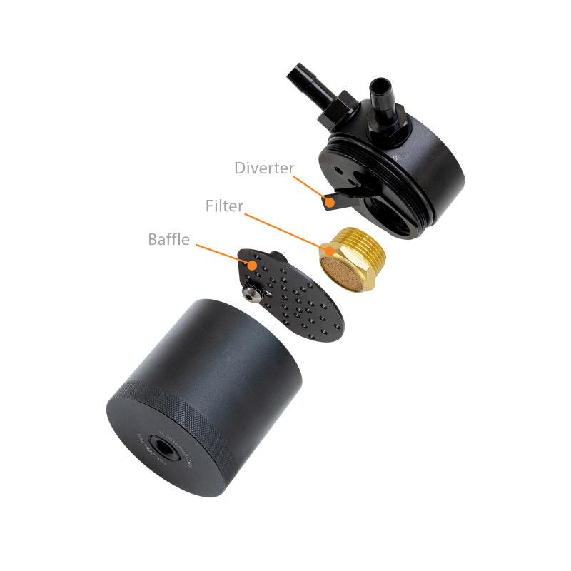 Mishimoto 2018+ Ford Mustang GT Baffled Oil Catch Can - PCV Side