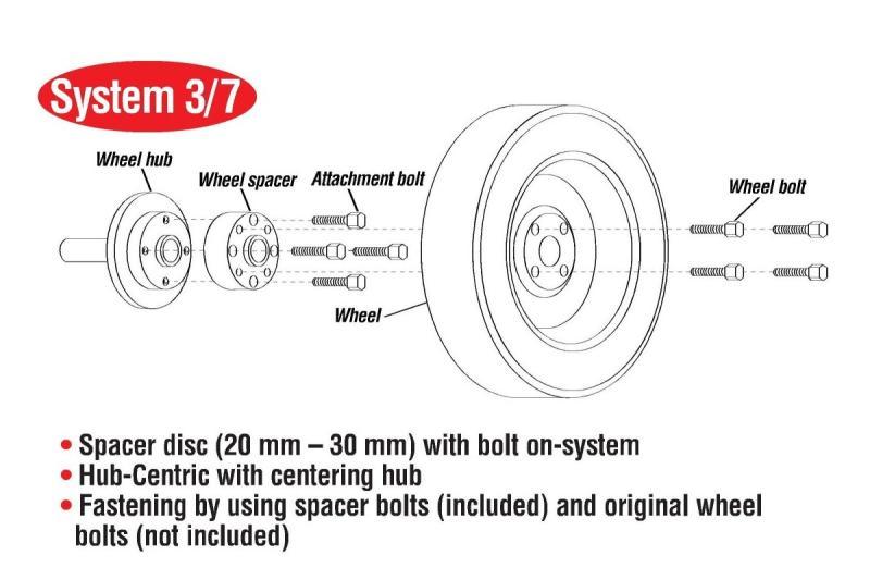 Eibach Pro-Spacer System 20mm Black Spacer - 2015 Ford Mustang Ecoboost / V6 / GT