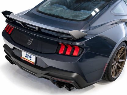 AWE 2024 Ford Mustang Dark Horse S650 RWD Track Edition Cat-Back Exhaust w/ Quad Diamond Black Tips